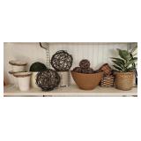 Rustic Style Decor - Twig Spheres, Planters ++
