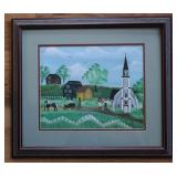 Signed Judy Gregory Amish Painting