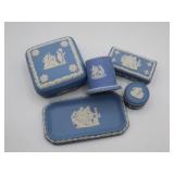 Wedgwood Trinket Boxes, Tray & Match Strike