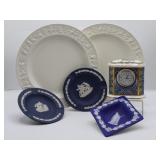 Wedgwood Plates, Ashtrays & Bone China Clock