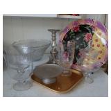 Glass Candy Dishes, Plates Risers ++