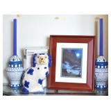 Blue & White Decor - Staffordshire-style Dog +