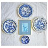 Blue & White Porcelain Plates, Textile Art