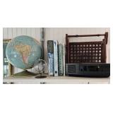 Globe, Books & Wood Rack, Radio ++