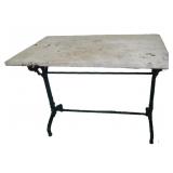 Cast Iron Base Marble Top Table