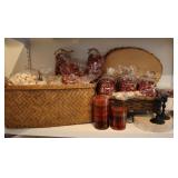 Autumnal Vase Filler, Candles, Wood Slices ++
