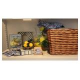 Blue & White Linen & Lemons Decor, Wedgwood Plates
