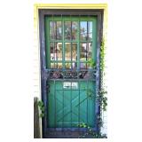 Wrought Iron Security Door - Works w/ Lock & Key