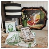 New & Vintage Decor, Cloth & Lamp