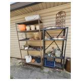 Metal Shelves & Contents & Outdoor Table