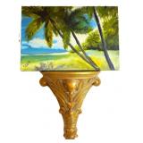 Original Beach Landscape Painting & Wall Sconce