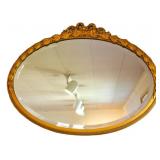 Vintage Oval Gilt Frame Wall Mirror