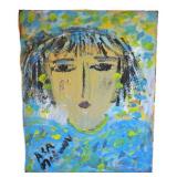 Original Naï¿½ve-style Portrait Painting