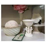 Lenox Bowl & Vase, Cherub Dish & Belleek Dish