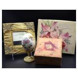 Small Frame, Bisque Egg & Vintage Gift Boxes