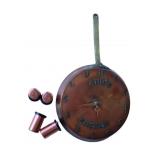 Mid Century Copper & Aluminum Clock & S&P