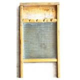 Antique National Washboard Co. Glass Washboard