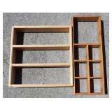 Pair of Wood Trinket Shelves