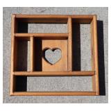 Wood Trinket Shelf - Heart Center