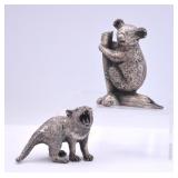 Tasmanian Devil & Koala Bear Cast Metal Figures