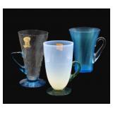 Vintage Glass Footed Tumblers - Fry, Steuben
