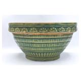 Antique Crown #9 Green Glaze Stoneware Bowl
