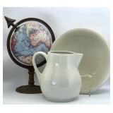 Hall Pitcher & Bowl & Decorative Globe
