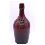 Antique Paul Jones Amber Glass Whiskey Bottle