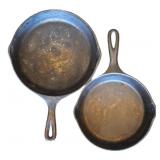 (2) Cast Iron Skillets
