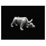 Miniature Pewter Bull Figurine