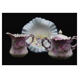 Ruffle Plate & Lefton Sugar & Creamer