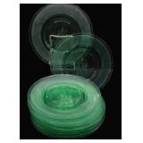 Duncan & Miller Green Depression Glass Plates