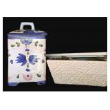 Hand Painted Portugal Canister & Covered Dish