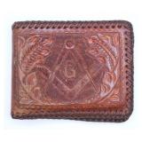 Masonic Tooled Leather Wallet Coalfield, TN
