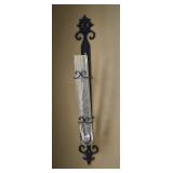 Cast Metal & Glass Wall Vase / Sconce