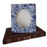 Pier 1 Porcelain Frame & Book