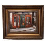 Parisian Street Scene Painting Signed Nitty