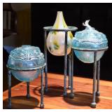 Art Glass Oil Lamp Lights & Stands