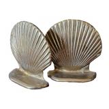 Brass Sea Shell Bookends