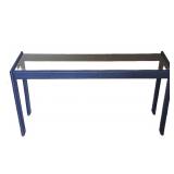 Wood & Glass Top Console Table