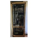 Vintage Glass & Smoky Mirror Back Curio Cabinet