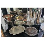 Silver Plate Serving Dishes & Barware