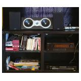 Stereo & Black Painted Storage Cabinet