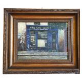 Parisian Street Scene Signed Painting