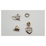 Sterling Silver Pendants & Charms