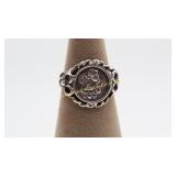 Sterling Silver Guardian Angel Ring Sz 6