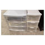 2) Small Plastic Drawers Cabinets Organizers