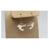 Sterling Silver Mexico Dolphin Earrings