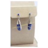 Sterling Silver & Lapis Lazuli Earrings