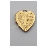 Vintage 14K Yellow Gold Heart Locket